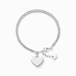 Outlet Bracelet cœur argent Femme Bracelets