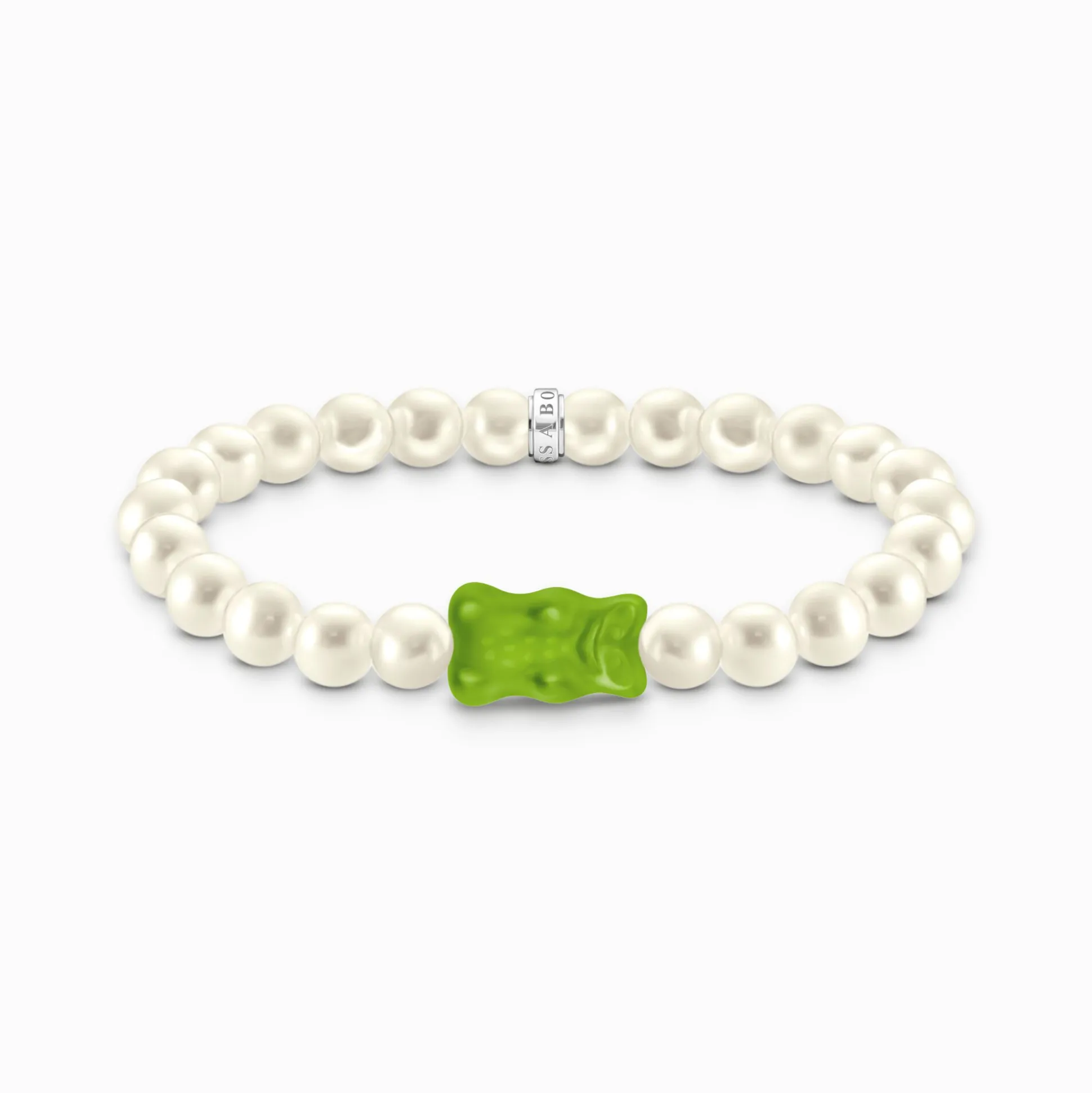 Fashion Bracelet de perles avec Ours d’or vert, argent Femme Bracelets|Argent 925
