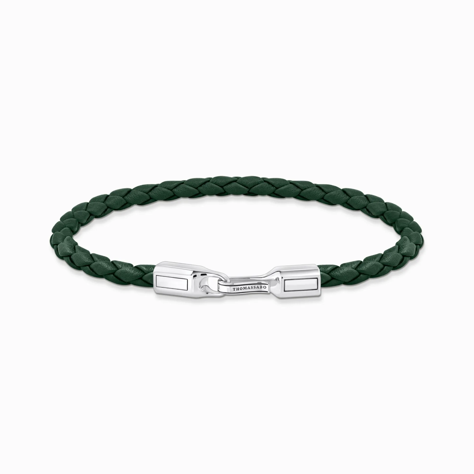 Outlet Bracelet fin vert et argent en cuir Femme Bracelets|Bracelets
