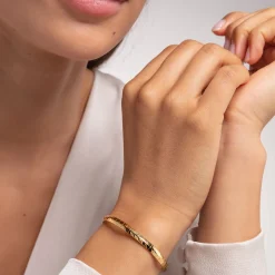 Sale Bracelet jonc peau de serpent or Femme Joncs Et Manchettes|Placage Or 18 Carats - Argent 925