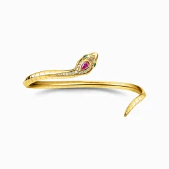 Store Bracelet jonc serpent or Femme Joncs Et Manchettes|Placage Or 18 Carats - Argent 925