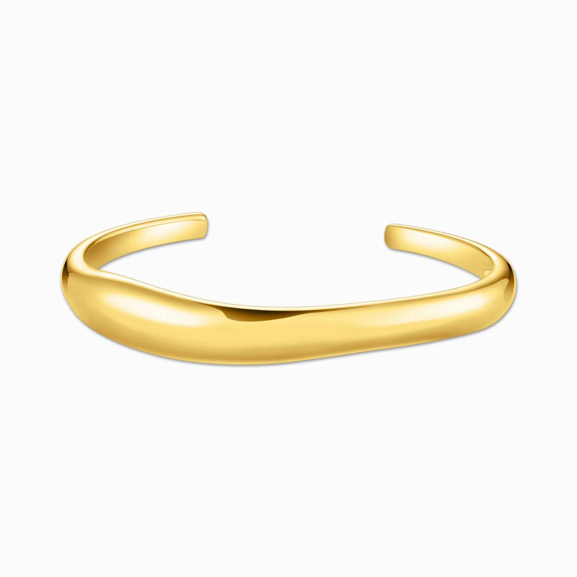 Clearance Bracelet plaqué or de forme organique Femme Joncs Et Manchettes|Placage Or 18 Carats - Argent 925