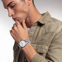 Store Bracelet pour montres nato Code TS style urbain blanc Femme Montres|Montres Pour Femmes