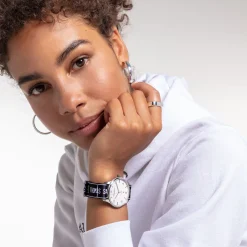 Shop Bracelet pour montres nato Code TS style urbain noir Femme Montres|Montres Pour Femmes