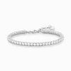 Best Sale Bracelet rivière avec pierres blanches argent Femme Bracelets