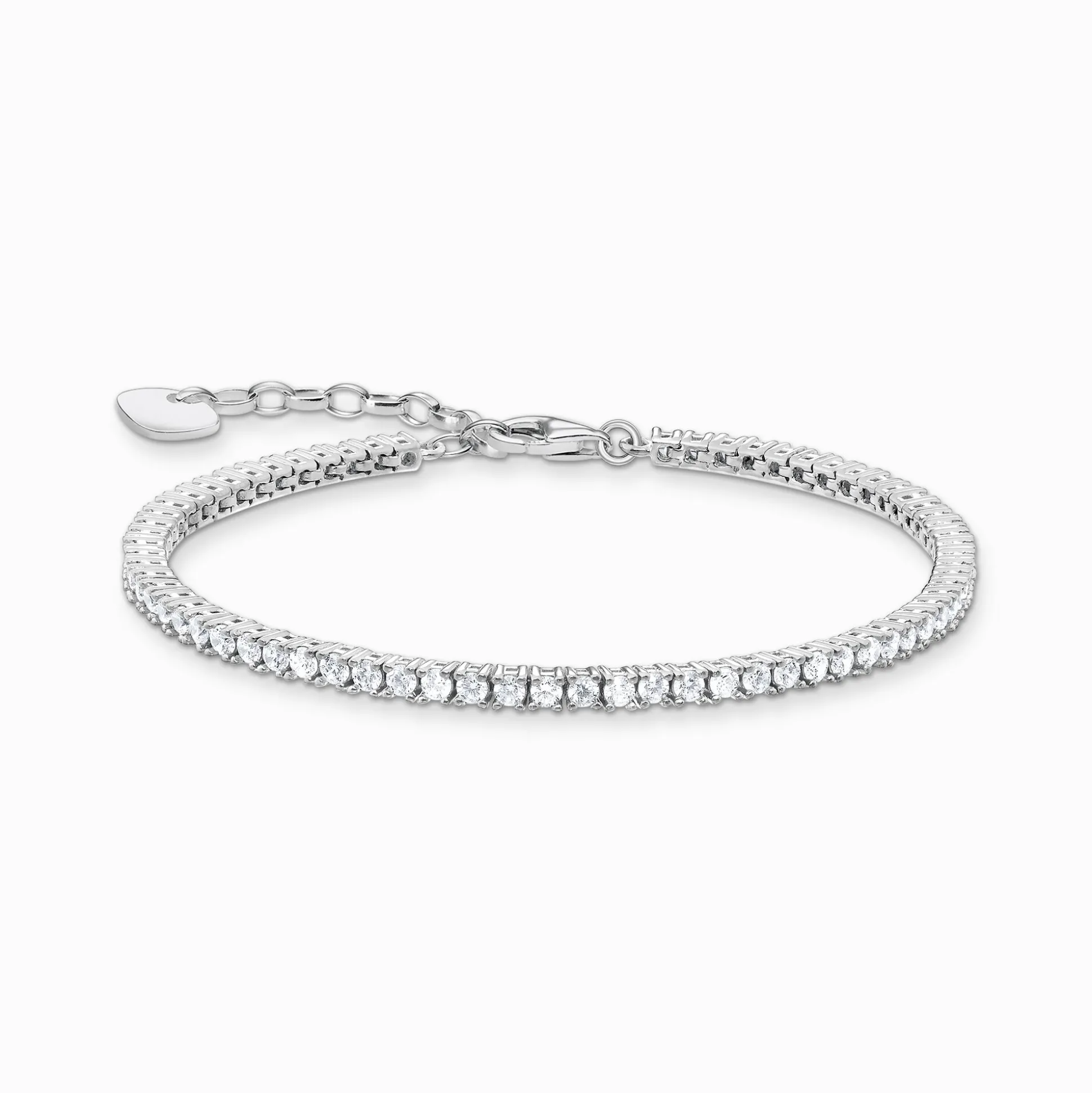 Online Bracelet rivière avec pierres blanches argent Femme Bracelets