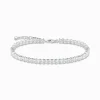 Sale Bracelet rivière avec pierres blanches argent Femme Bracelets