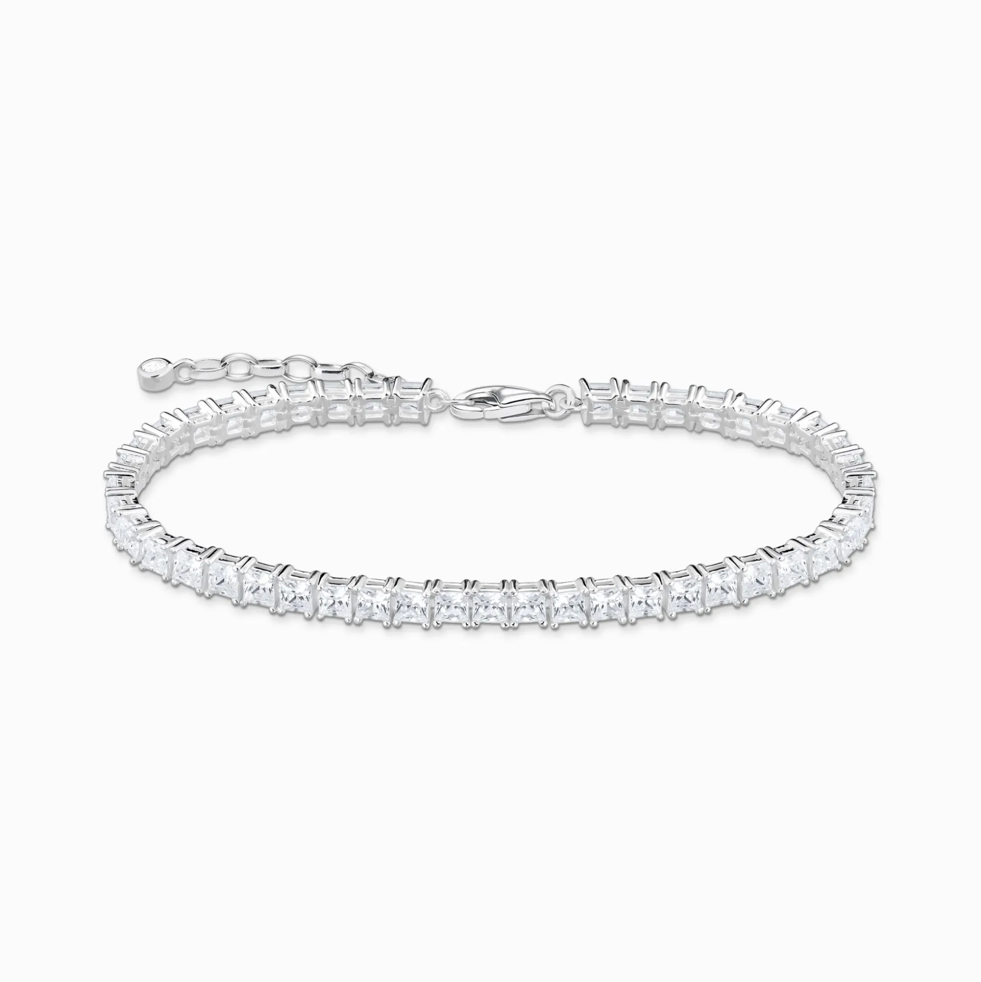 Sale Bracelet rivière avec pierres blanches argent Femme Bracelets