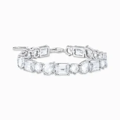 Hot Bracelet rivière glamour avec 20 zircons blancs argent Femme Bracelets|Argent 925