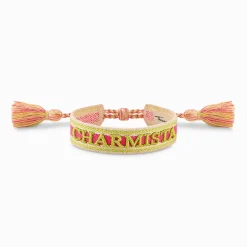 Sale Bracelet tissé Charmista rose fuchsia, vert et orange Accessoires