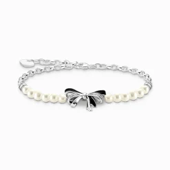 Online Bracelets à boucles avec perles Lovely Romance Argent Femme Bracelets|Argent 925