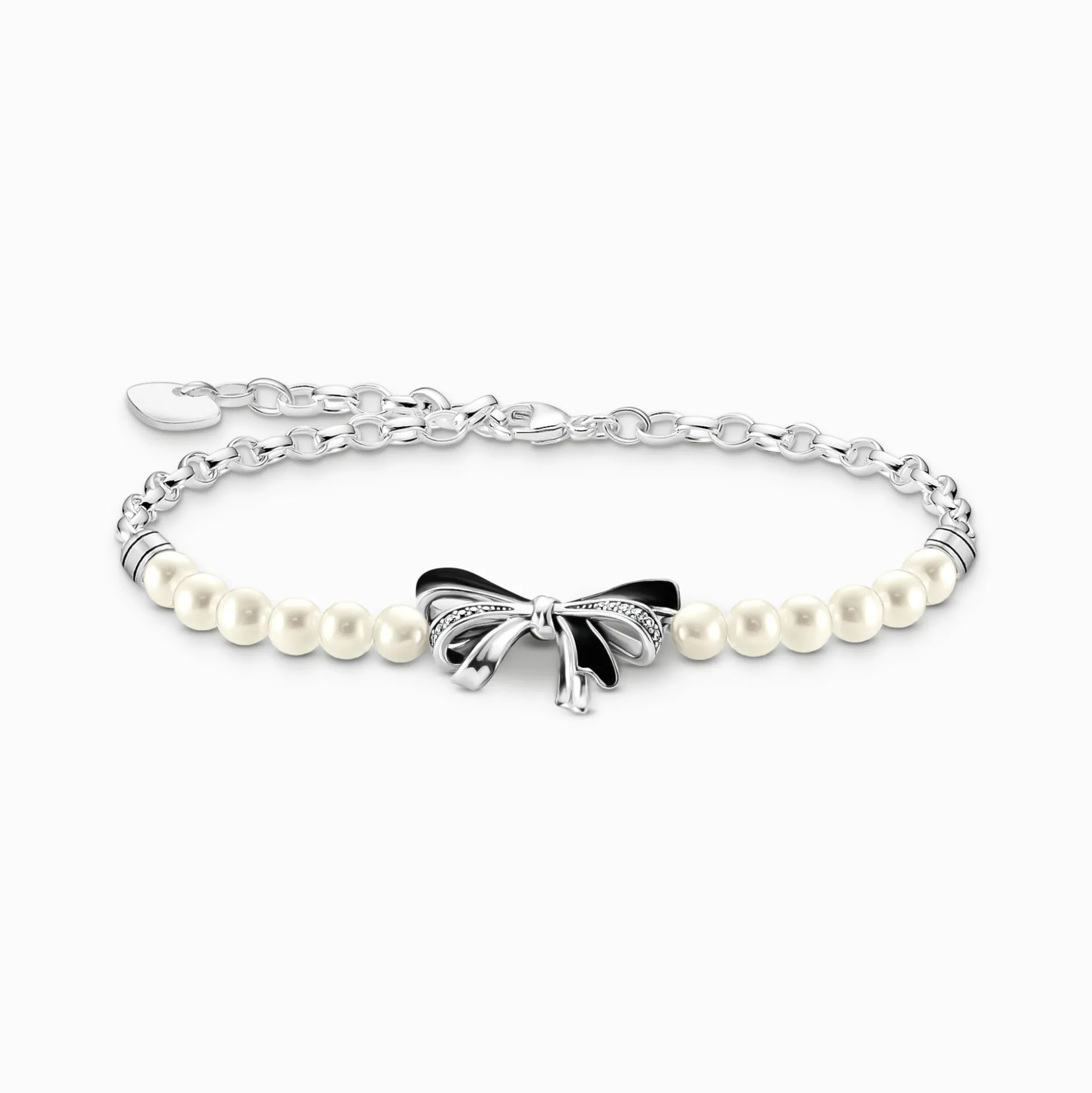 Online Bracelets à boucles avec perles Lovely Romance Argent Femme Bracelets|Argent 925