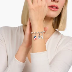 Best Breloque Charm en argent drapeau français Femme Charms|Charms