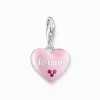 Store Breloque Charm en argent cœur rose je t’aime Femme Charms|Charms