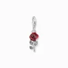 Discount Breloque Charm en argent, rose rouge Femme Charms|Charms