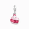 Cheap Breloque Charm en argent, macaron à la framboise rose Femme Charms|Charms