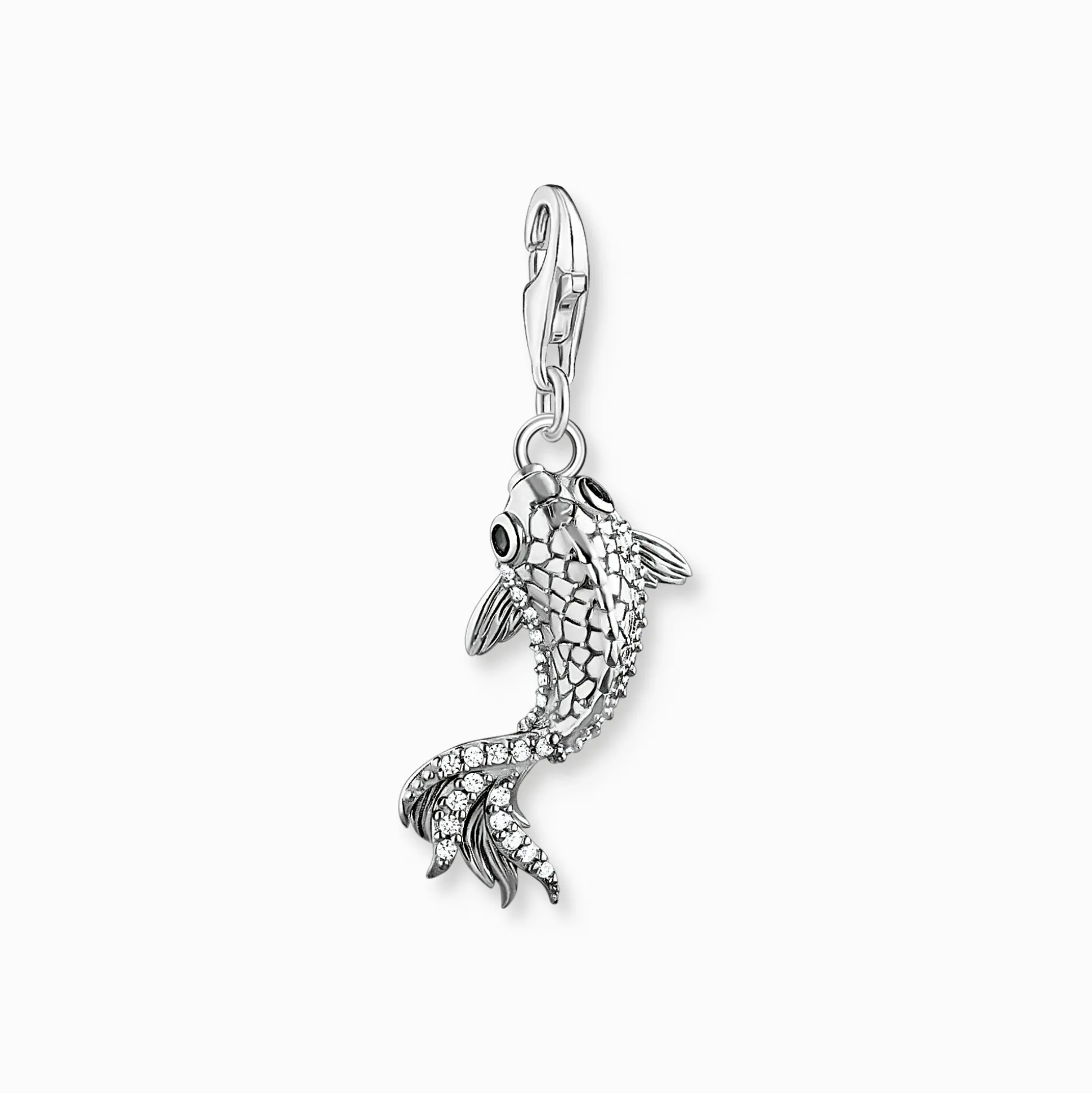 Store Breloque Charm koi avec pierres de zirconium argent Femme Charms|Charms