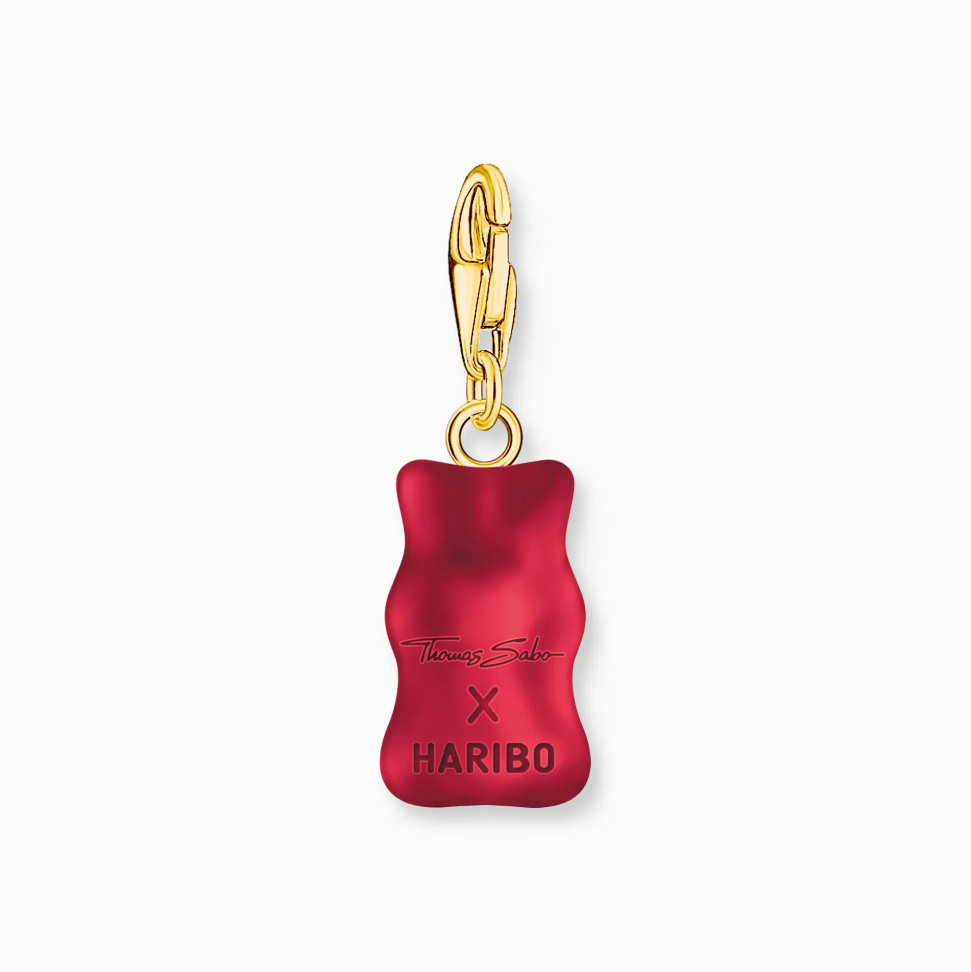 Sale Breloque Charm Ours d’or rouge, doré Femme Charms|Charms