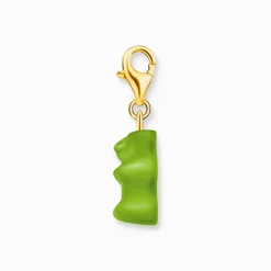 Shop Breloque Charm Ours d’or vert, doré Femme Placage Or 18 Carats - Argent 925|Charms