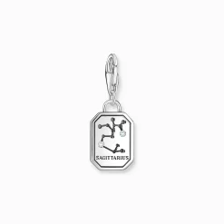 Best Sale Breloque Charm signe du zodiaque Sagittaire en argent, ornée de pierres Femme Charms|Charms