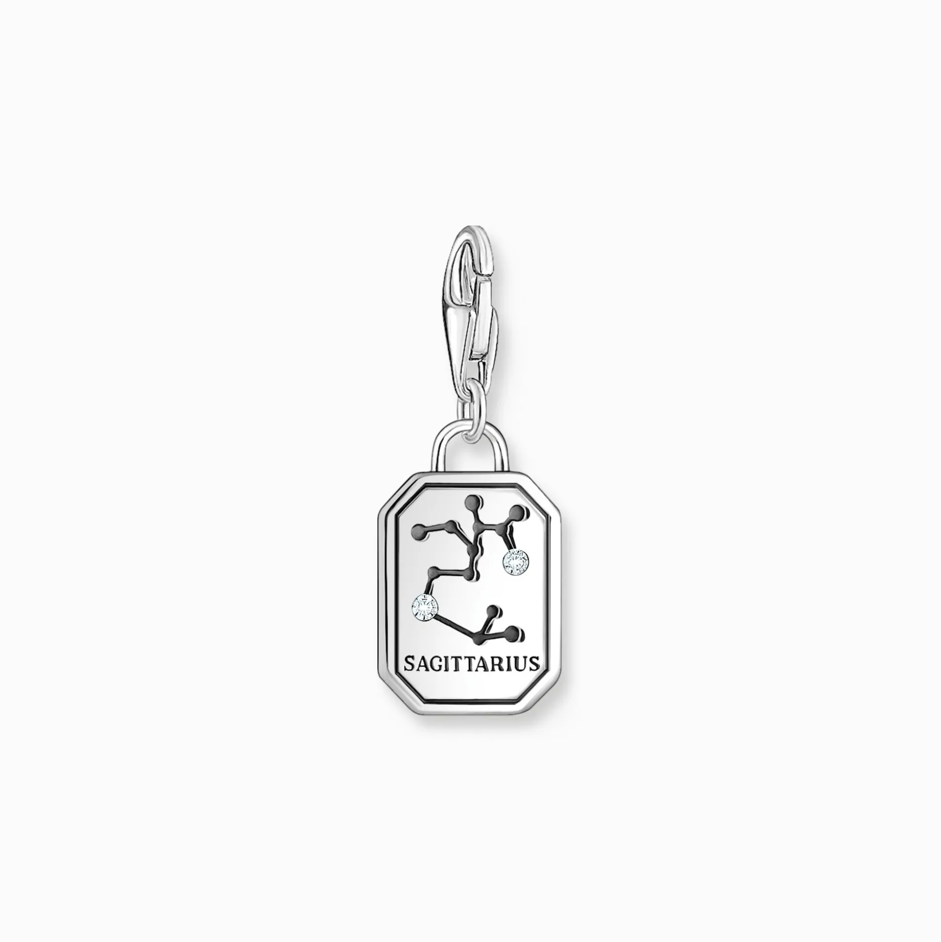 Best Sale Breloque Charm signe du zodiaque Sagittaire en argent, ornée de pierres Femme Charms|Charms