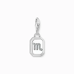 Best Breloque Charm signe du zodiaque Scorpion en argent, ornée de pierres Femme Charms|Charms