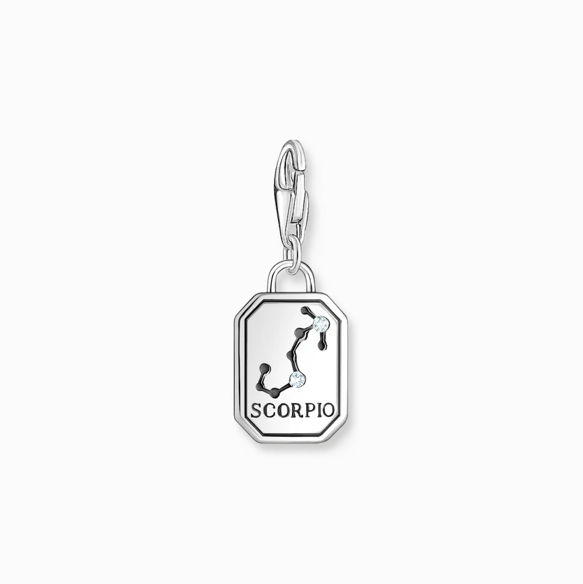 Best Breloque Charm signe du zodiaque Scorpion en argent, ornée de pierres Femme Charms|Charms