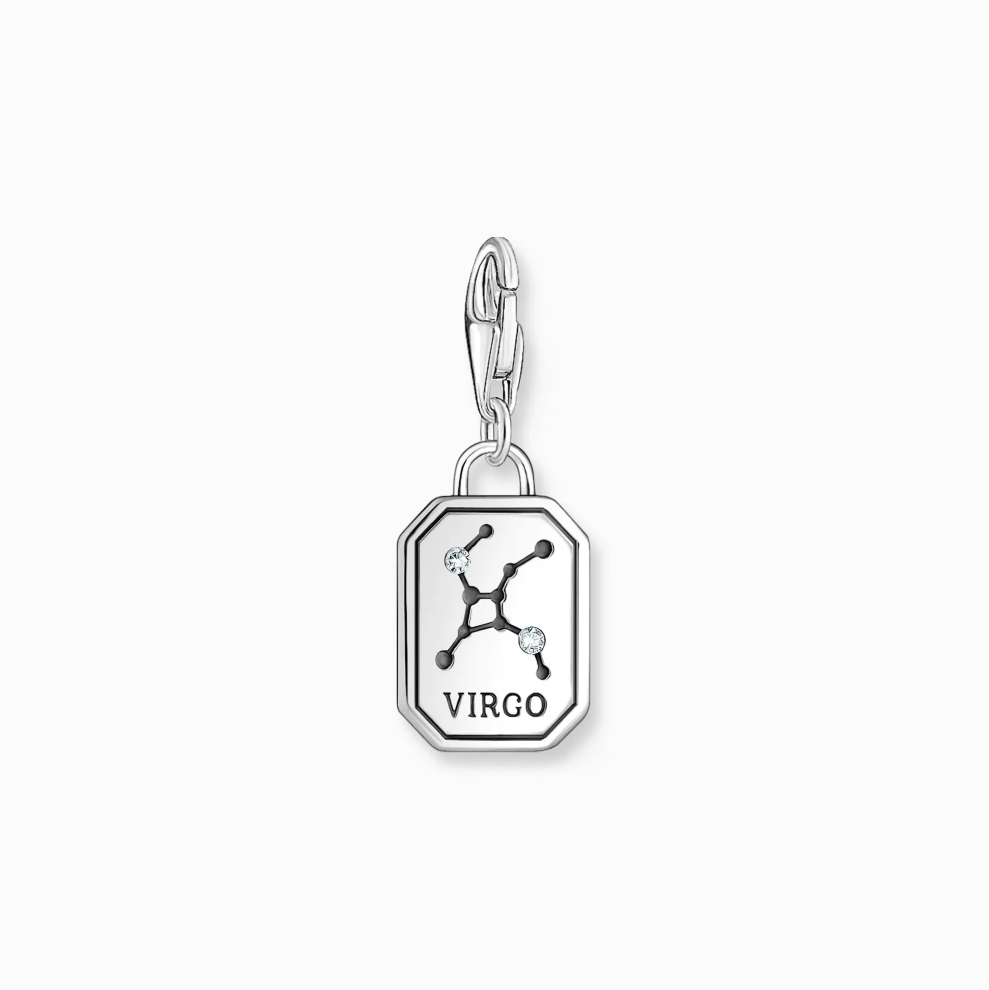 Best Breloque Charm signe du zodiaque Vierge en argent, ornée de pierres Femme Charms|Charms