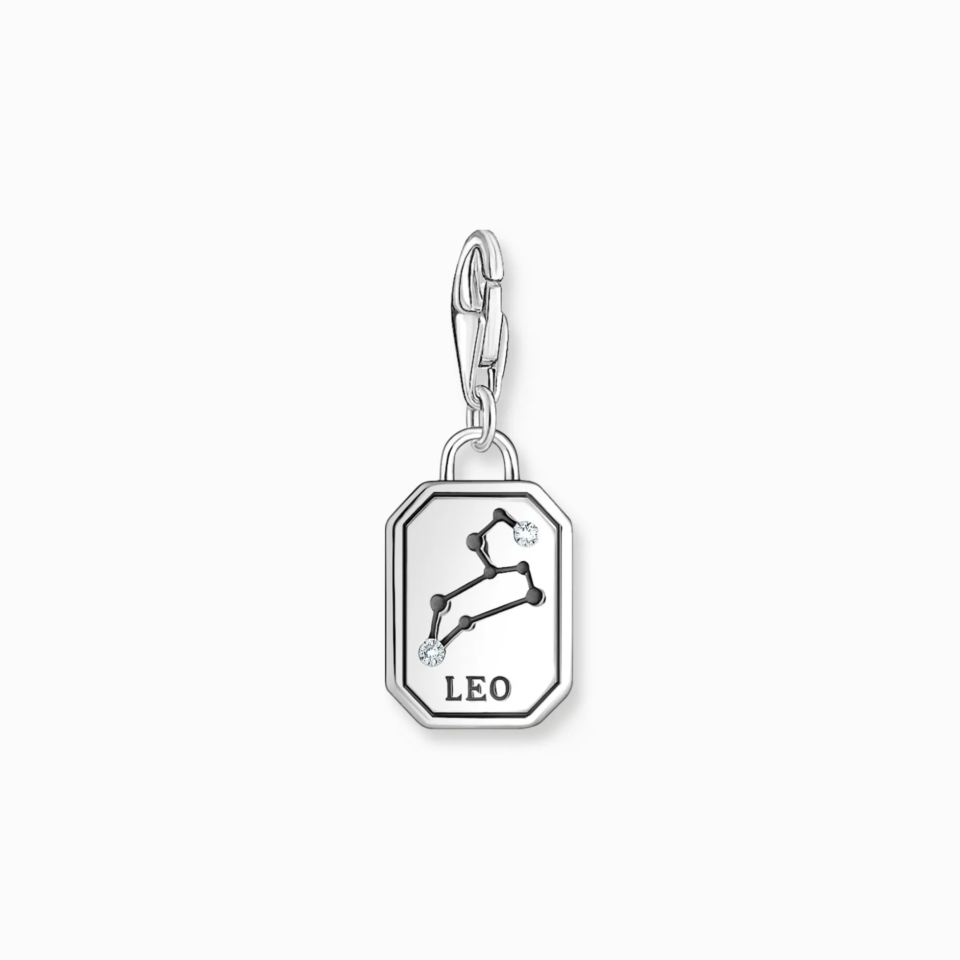Best Sale Breloque Charm signe du zodiaque Lion en argent, ornée de pierres Femme Charms|Charms