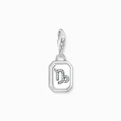 Best Sale Breloque Charm signe du zodiaque Capricorne en argent, ornée de pierres Femme Charms|Charms
