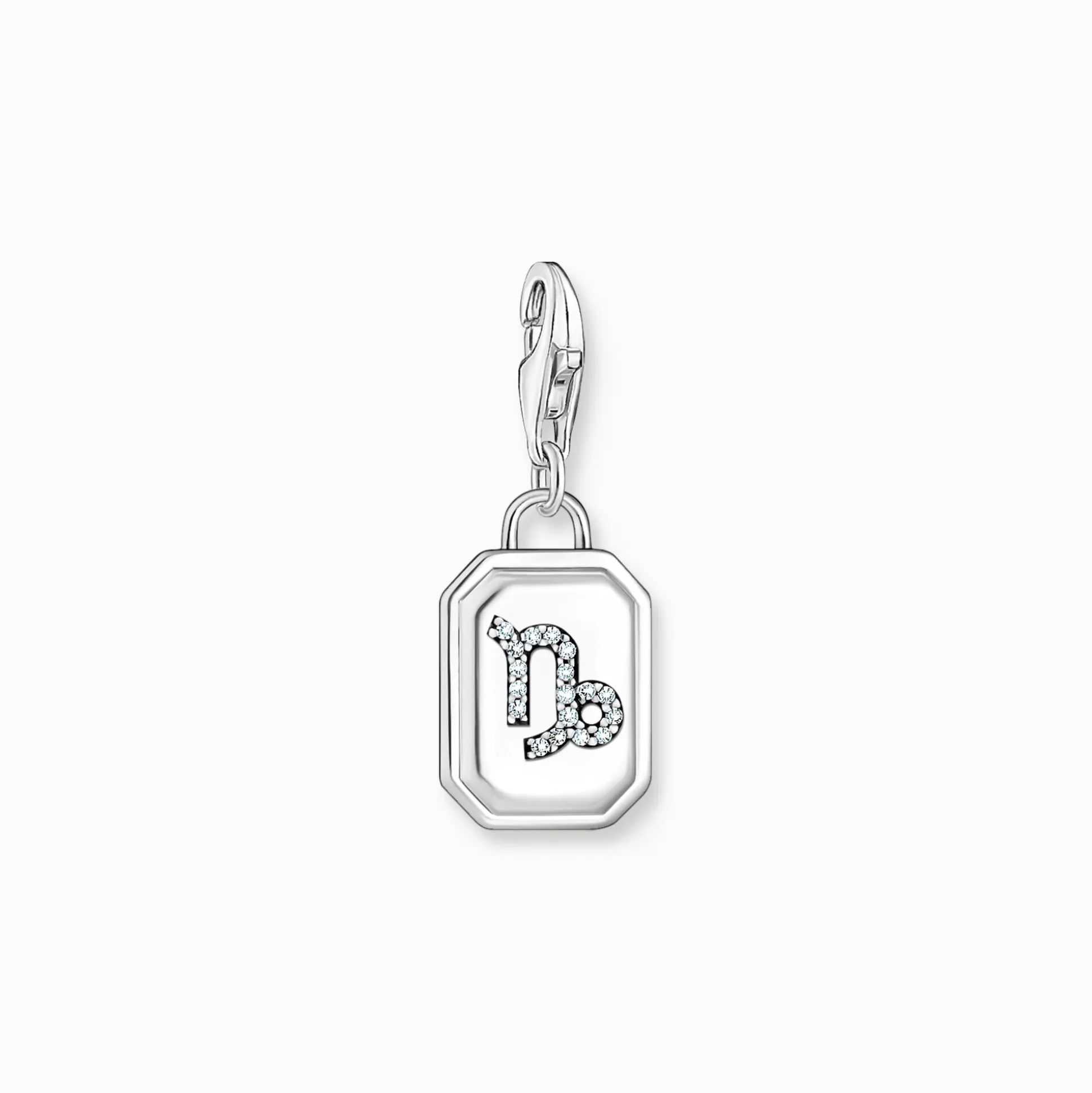 Best Sale Breloque Charm signe du zodiaque Capricorne en argent, ornée de pierres Femme Charms|Charms