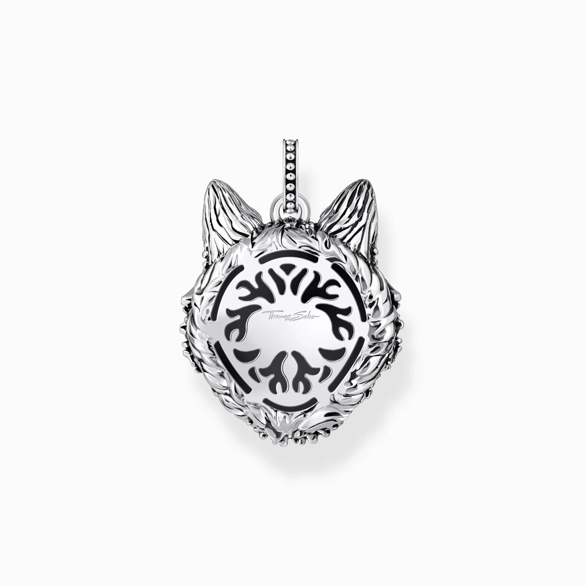 Outlet Breloque hure de loup sertie de gemmes, argent noirci Femme Pendentifs|Pendentifs