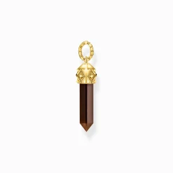 Cheap Breloque œil de tigre rouge en forme de cristal, plaquée or Femme Pendentifs|Pendentifs