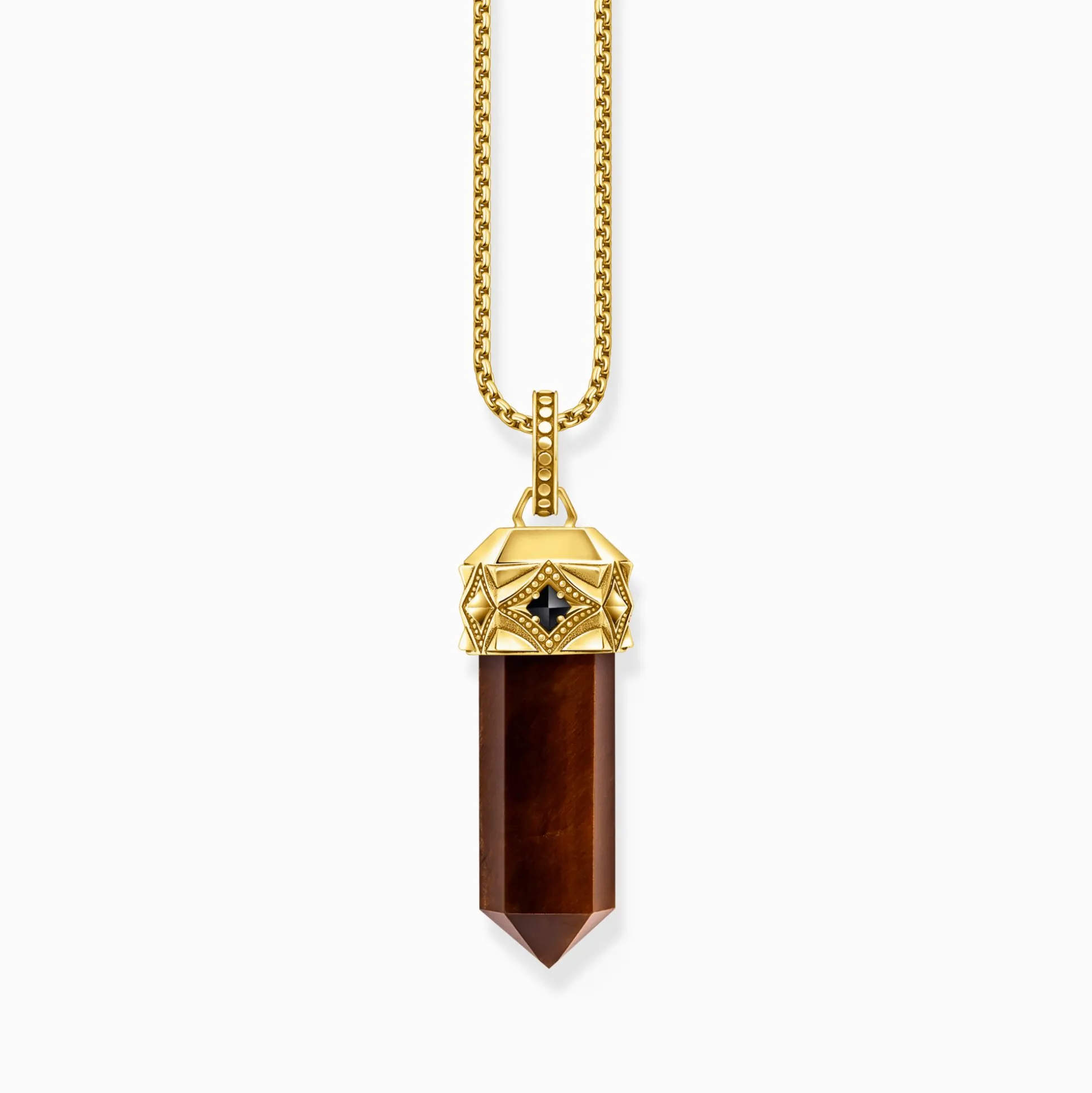 Cheap Breloque œil de tigre rouge en forme de cristal, plaquée or Femme Pendentifs|Pendentifs