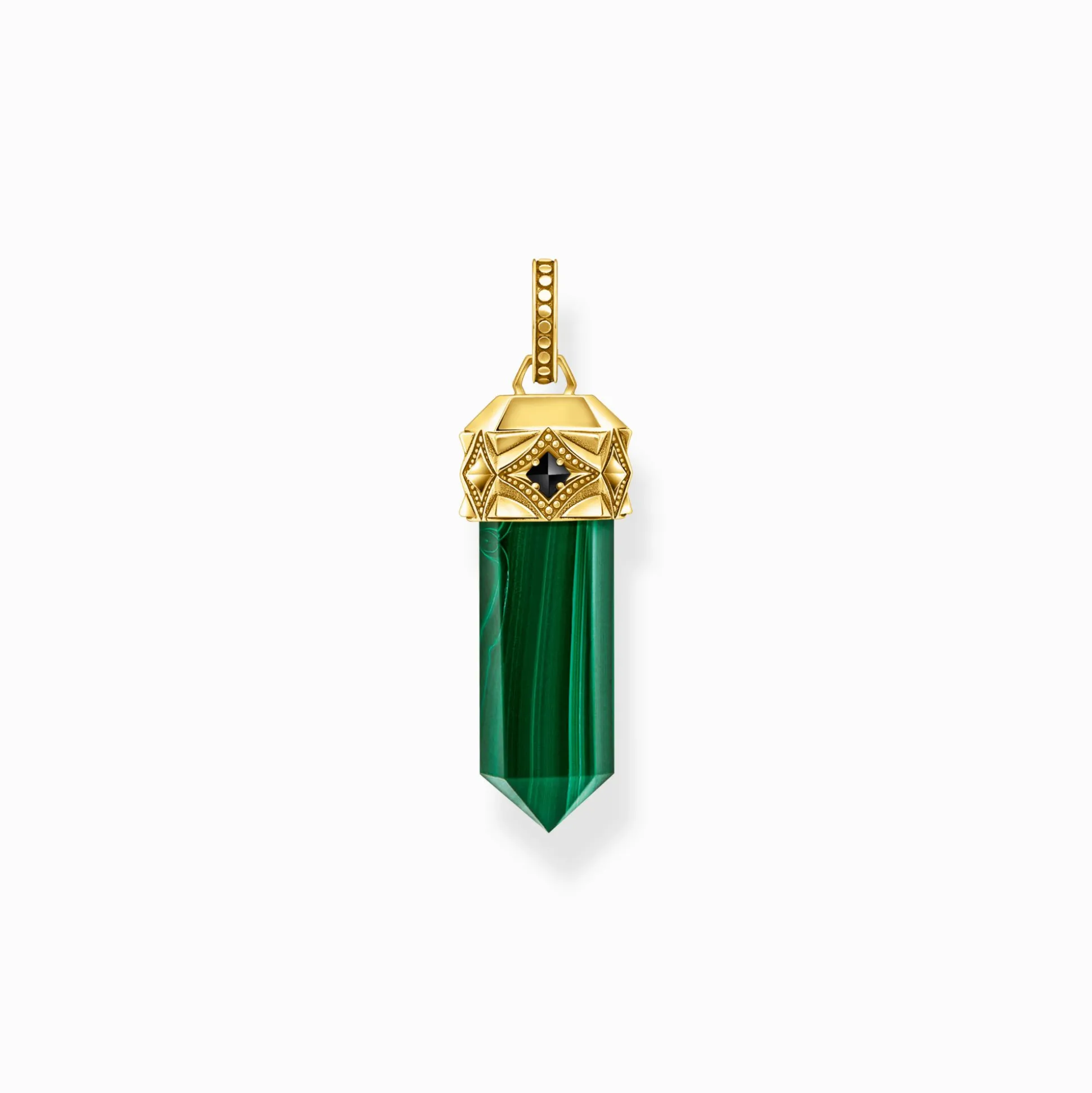 Discount Breloque malachite verte en forme de cristal, plaquée or Femme Pendentifs|Pendentifs