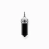 Online Breloque onyx noir en forme de cristal, argent noirci Femme Pendentifs|Pendentifs