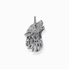 Online Breloque profil de loup sertie de gemmes, argent noirci Femme Pendentifs|Pendentifs
