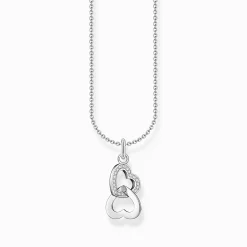 New Chaîne à breloque cœurs entrelacés, argent Femme Chaînes & Colliers|Argent 925