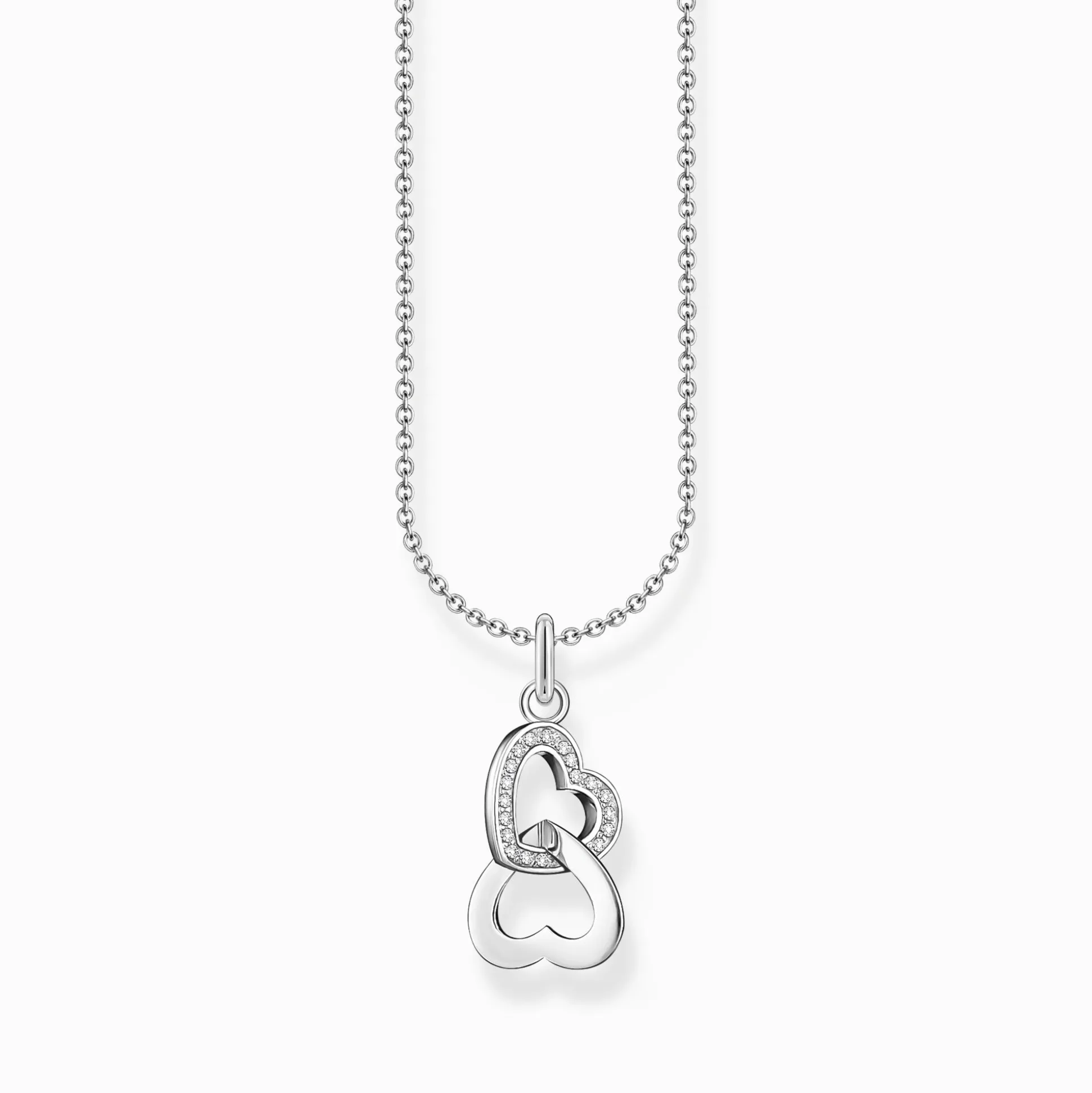 New Chaîne à breloque cœurs entrelacés, argent Femme Chaînes & Colliers|Argent 925