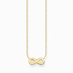 Hot Chaîne à breloque Infinity, dorée Femme Chaînes & Colliers|Placage Or 18 Carats - Argent 925