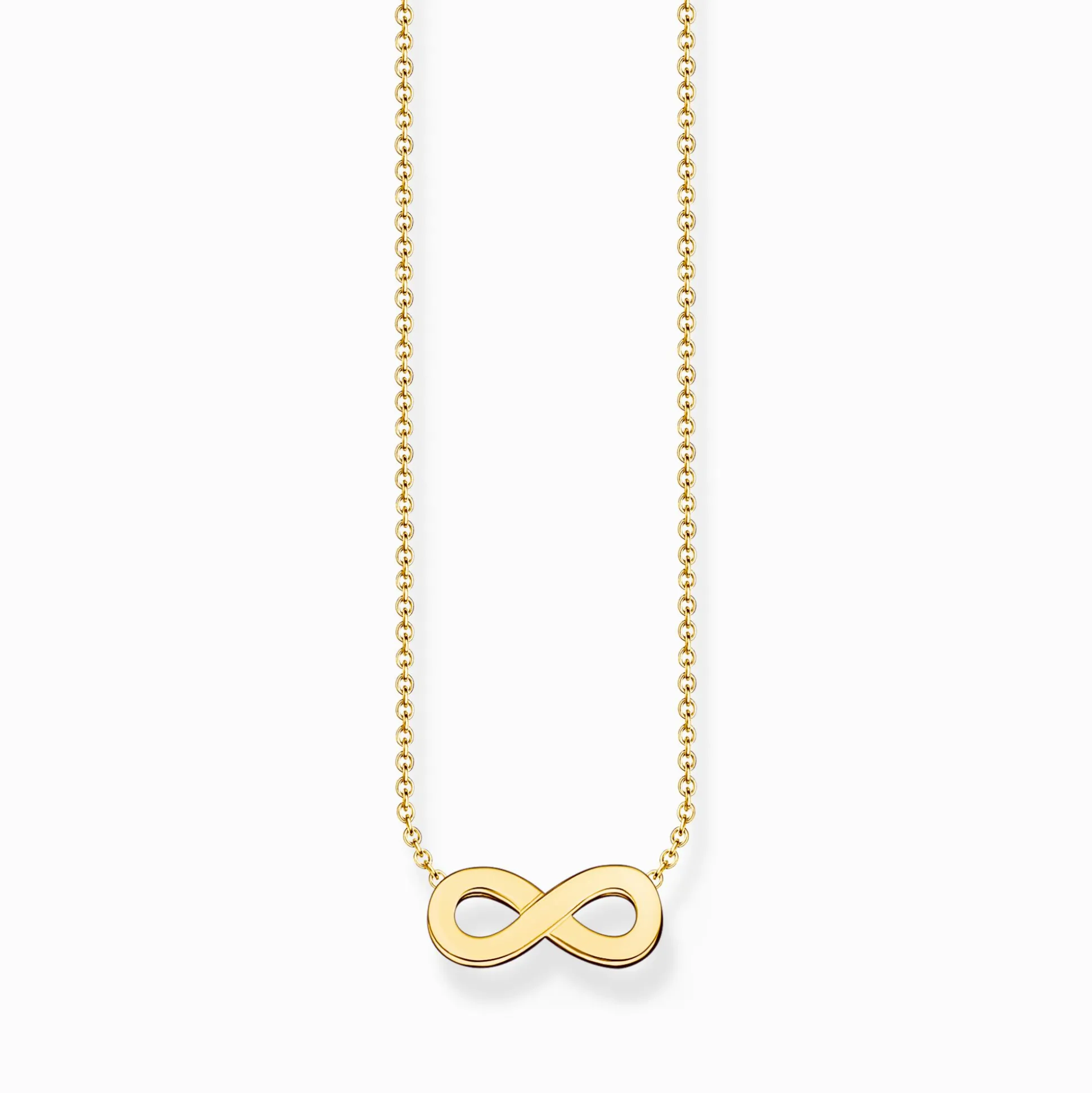 Hot Chaîne à breloque Infinity, dorée Femme Chaînes & Colliers|Placage Or 18 Carats - Argent 925