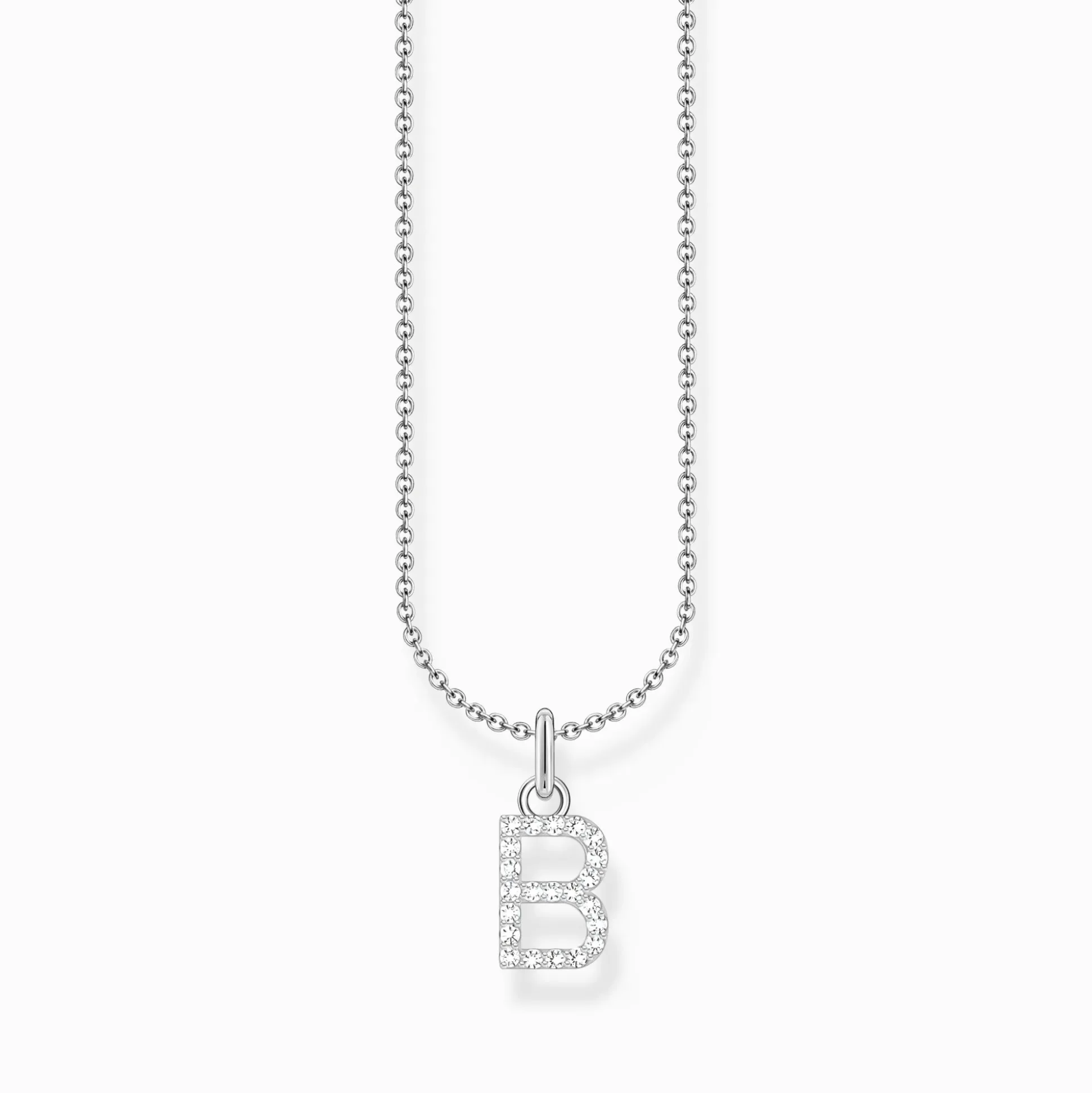 Hot Chaîne à breloque lettreB, argent Femme Chaînes & Colliers|Argent 925