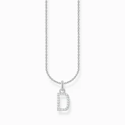 Best Sale Chaîne à breloque lettreD, argent Femme Chaînes & Colliers|Argent 925