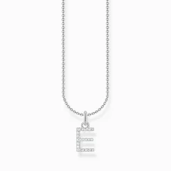 Discount Chaîne à breloque lettreE, argent Femme Chaînes & Colliers