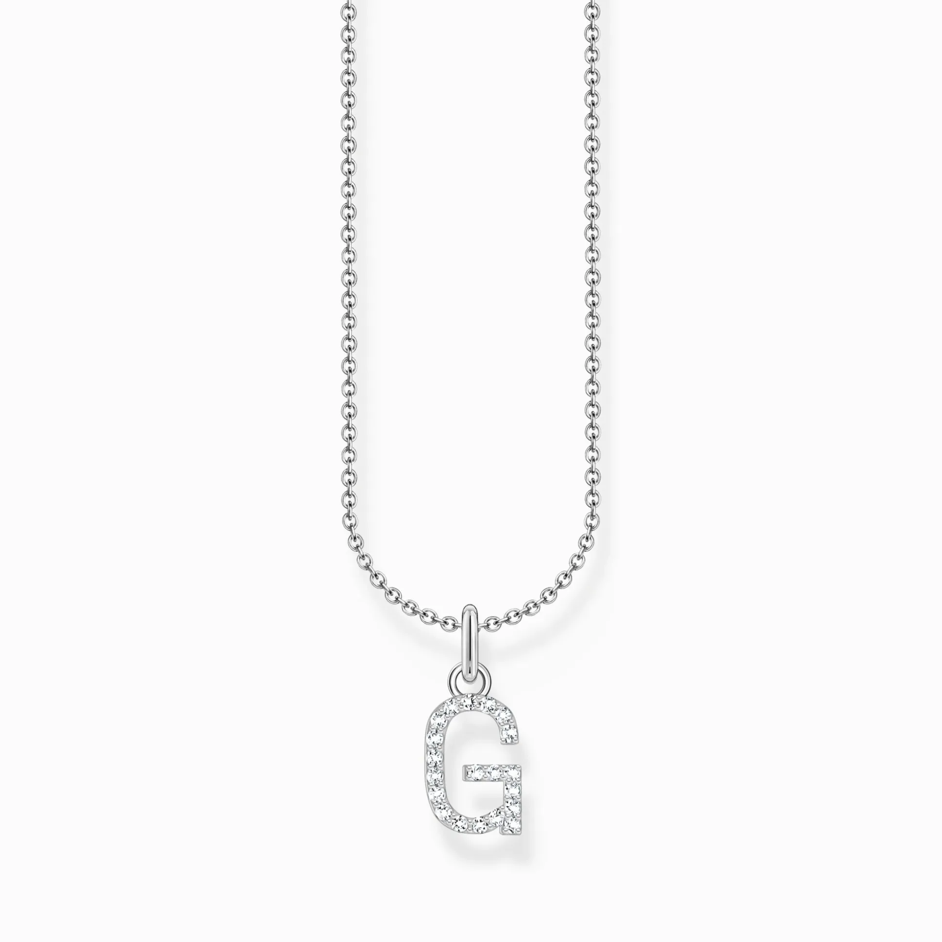 New Chaîne à breloque lettreG, argent Femme Chaînes & Colliers