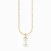 Store Chaîne à breloque lettreI, dorée Femme Chaînes & Colliers|Placage Or 18 Carats - Argent 925