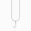 Best Chaîne à breloque lettreJ, argent Femme Chaînes & Colliers