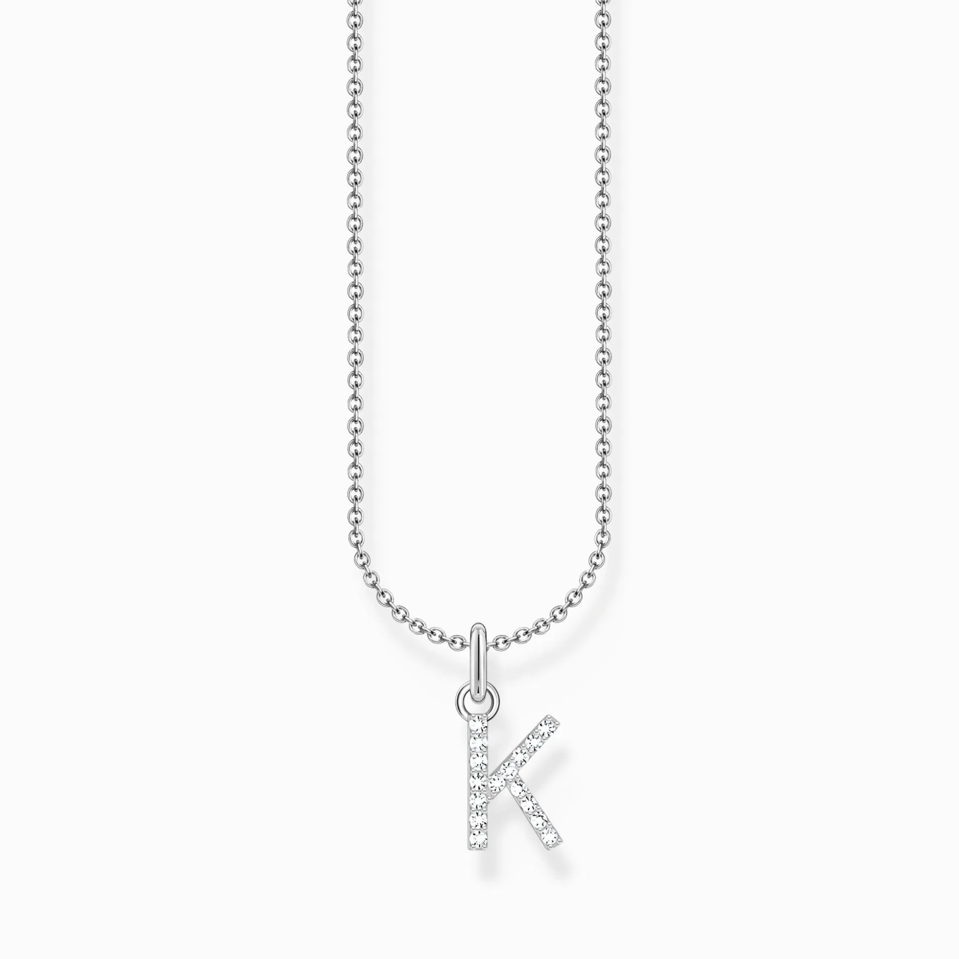 New Chaîne à breloque lettreK, argent Femme Chaînes & Colliers