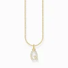 New Chaîne à breloque lettreQ, dorée Femme Chaînes & Colliers|Placage Or 18 Carats - Argent 925