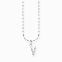 Outlet Chaîne à breloque lettreV, argent Femme Chaînes & Colliers